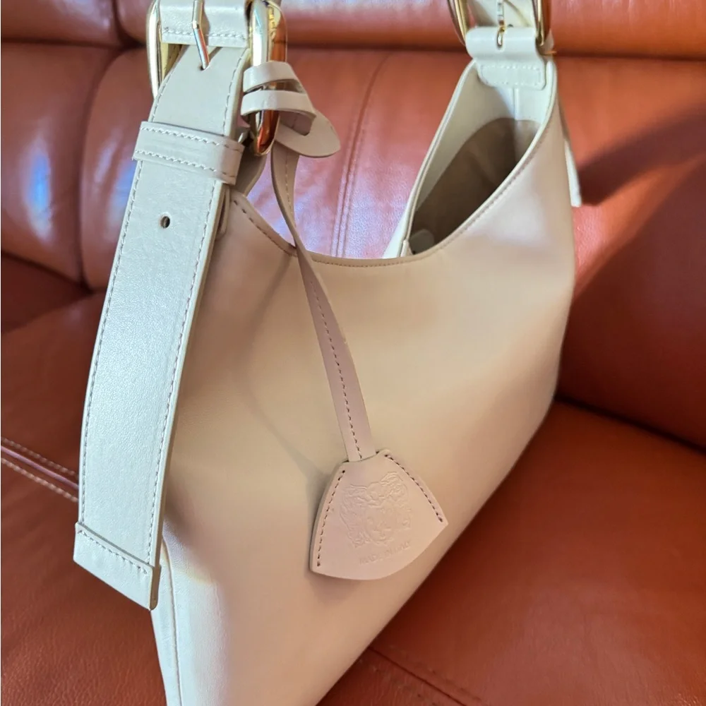 Bruno Magli Cora Leather Made in Italy Hobo Shoulder Bag